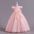 Girls Party Dresses 4 Colors 110cm-160cm Baby Dress Long Skirt Children Vestidos Wedding Birthday Peformance Ball Gown.
