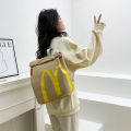 McDonald's school bag, paper bag, printed bento box, bucket bag, personalized student school bag, casual drawstring bag, shoulder bag. 
