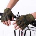 Cycling Mittens Comfortable Adjustable Outdoor Half Finger Bicycle Cycling Gloves - gloves. 