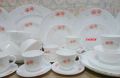 32 Pcs Pyrex Opal Glassware White Oven Save Dinner Set. Model Red Pata - Dinner Set - dinner set.