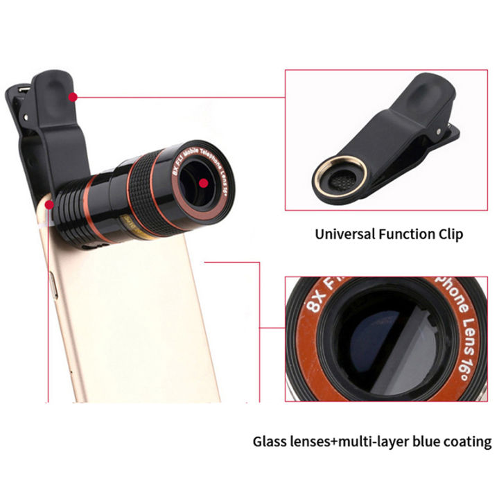 8x%20Long%20Focus%20Mobile%20Phone%20Lens%208x%20Mobile%20Phone%20Telescope%20Hd%20Camera%20Lens%20External%20Zoom%20Special%20Effect%20Lens%20-%20Image%204
