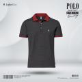 Fabrilife Single Jersey Knitted Cotton Polo Anthra Melange.