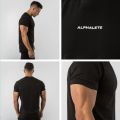 Black Gym Skinny T-shirt Men's Short sleeve t shirt Male Summer Fitness Bodybuilding Cotton Tee shirt Tops Casual Sport Clothing.