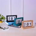 Wooden Flip Page Calendar Desk Calendar Home Study Offices Dormitory Decorations Ornaments Photo Props Creative Gift. 