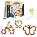 Cross-border 3D three-dimensional plum blossom building blocks puzzle fun assembly children's snowflake flakes enlightenment early education Amazon wholesale. 