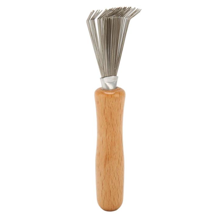 Hair Comb Pick Cleaner, Rake Design Small Hair Brush Cleaner Stainless Steel Wire Portable for Pet Brush for Home