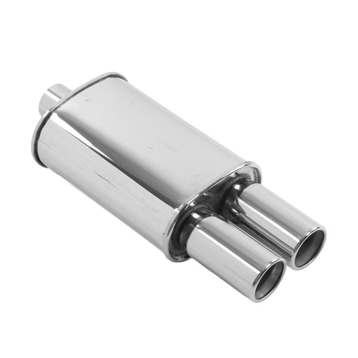 Red 63mm Car Exhaust Muffler Tip - Round, 2.5'' Inlet, Straight Pipe, Universal