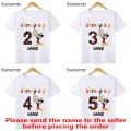 Disney Mickey Mouse Graphic Birthday Boy T shirt Kids Clothes 1 2 3 4 5 6 7 8 9 10 Years Baby Boys Party T-Shirts Customize Tops.