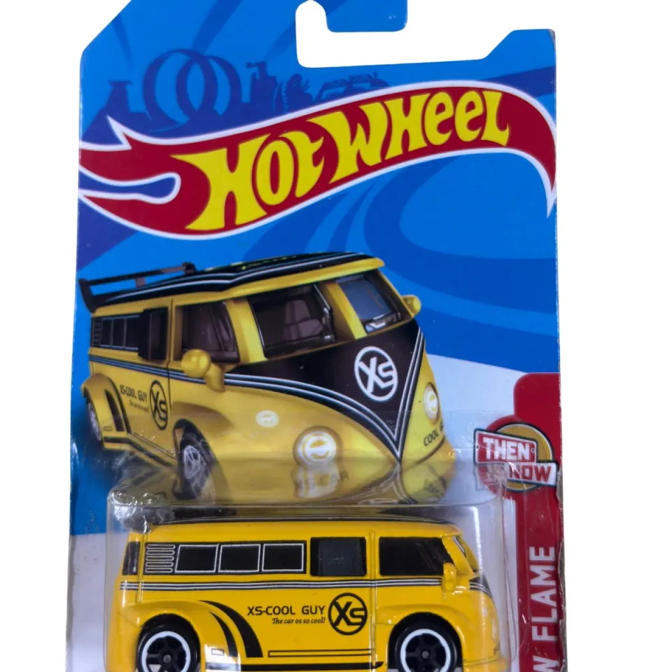Hot Wheels VW Cool Bus Yellow -Then & Now Series -Diecast Toy Car