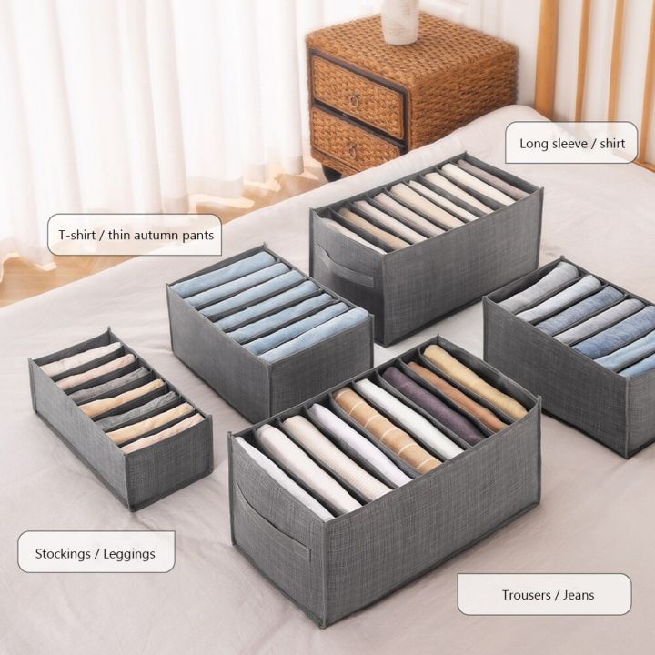 Compartment%20Bag%20Sorting%20Box%20Pants%20Divider%20Storage%20Basket%20Washable%20Cloth%20Drawer%20Organize%20for%20Storing%20Clothes%20Organization%20-%20Image%204