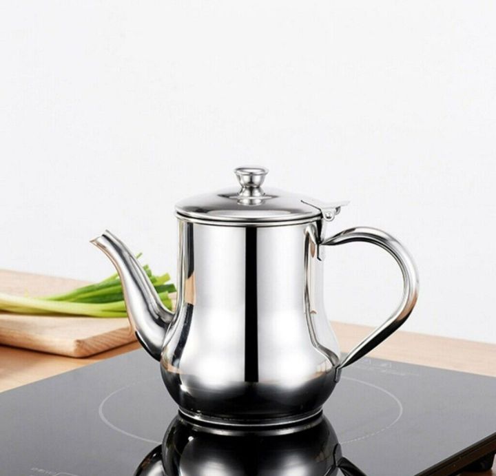 Stainless Steel Oil Container Large Capacity Practical Sauce Vinegar Water Storage Kitchen Dispenser Bottle