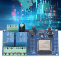Relay Module, PCB Copper Board Reset Button Large Capacity Stable Dual Relay Board Easy Using for Secondary Development Learning. 