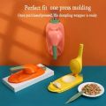Dumpling Maker 2 In 1 Dumpling Mold Pressure Manual Wrapper Making Plastic Mold Dough Pressing Tool Kitchen Baking Accessories With Spoon Kuli Pitha maker 2 in 1 magic pitha maker ,momo maker.