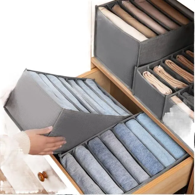 Premium%20Quality%207S%20Grid%20Cloth%20Organizer%20Box%20Closet%20Storage%20drawer%20divider%20storage%20organizer%20Box%20-%20Image%202