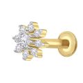 Malabar Gold Plated Yellow Golden AD Diamond Cut Nose Pin for Women. 