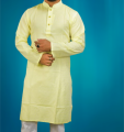 Qualitiful Pakija Cotton Panjabi For Men-Yellow.