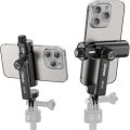 ULANZI MA28 360° Adjustable Phone Clip with Cold Shoe for Action Cameras and Tripods – Universal Phone Holder Adapter.