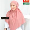 Hijab Instan Bergo Jersey Zakia Jumbo Bergo Instan - women hood - Hijab Muslimah /Kerudung Bergo - instant hood.