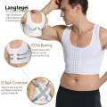 Men Chest Binder Gynecomastia Compression Vest for Post Surgery Breathable Buckle Underwear Tank Top Breast Reduction Shapewear. 