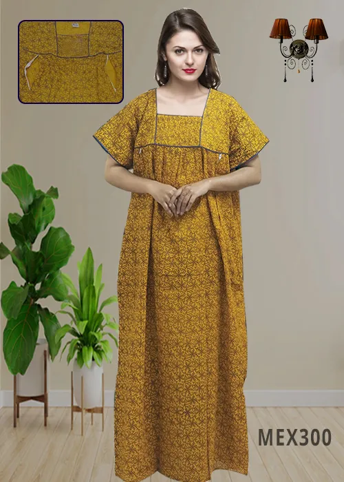 Block%20Printed%20Pure%20Cotton%20Maternity%20Maxi%20Dress%20for%20Women%20-%20Comfortable,%20Free%20Size%20-%20Image%202