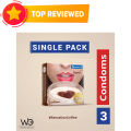 Sensation Dotted Coffee Flavor Condom | Single Pack 3pcs Condom. 