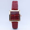 Ladies Fashion 5pcs Square Dial Wristwatch Set Women's PU Leather Strap Watch and Matching Jewelry Girl Waterproof and Durable Watches.