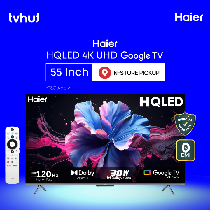 Haier H55P7UX 55 Inch 4K UHD Google TV with Official Warranty