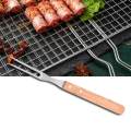 Stainless Steel Meat Fork with Wood Handle, Cooking Fork BBQ Fork, Grill Fork, Steak Fork for Kitchen Barbecue Serving Cooking Grilling Roasting.