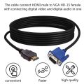 HDMI-compatible To VGA Converter Cable For PC Laptop High Resolution Adapter. 