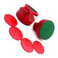 Air Hockey Puck Paddle Kit Ball Paddles Red Color Pusher Set Handles.