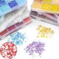 1 Set/Box Multicolor Rice Beads and Tube Beads For DIY Jewelry Making. 