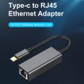 Convenient USB Internet Adapter Professional Plug and Play Portable Type-C to RJ45 Gigabit Ethernet Converter. 