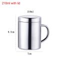 Double Wall Stainless Steel Coffee Mug with lid Portable Cup Travel Tumbler Coffee Jug Milk Tea Cups Double Office Water Mugs. 