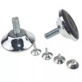 New 4Pcs Steel Furniture Legs Anti-slip Base Table Cabinet Leg Pad Adjustable Leveling Feet Leveler M8 M10 Screw 13mm-27mm. 