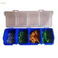 Hardware Organizer Box with Compartment 12.2x4.5x2.5inch Material Sloping Opening for Nuts. 