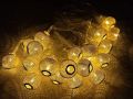 jhumka Hollow Metal String Fairy Light Balls, Metal Fairy Light, Golden Fairy Light, LED Metal String Fairy Mini Bulb-Shape Lantern, Home/Room & Wedding Party Decoration Light. 