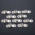 10Pcs Boat Trailers D Ring Durable Tie Down Hook Rope Cleat Load Anchor Metal Flat Seamless D Ring D Button Half Round Buckle. 