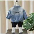 Baby Boys Denim Jacket 2023 New Spring Clothes Children's Coat Kids Boy Autumn Fashion Lapel Jeans Jacket 2 4 6 7Y. 