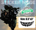 Sticker For Bike |  Monster_Teeth on Headlight  | Best Quality  Sticker For Bike Decal  And Decoration ( Sticker_Mode ). 