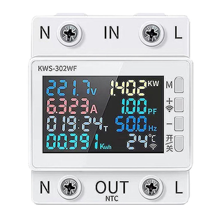 Tuya%20WiFi%20Power%20Meter%20Color%20Screen%202P%20Multifunction%20AC%20Energy%20Meter%20Mobilephone%20Remotely%20APP%20Control%20170-300V/63A%20B%20-%20Image%202