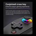 1 Piece D8 Telescopic Game Controller RGB Light Mobile Game Controller with 6-Axis Vibration for Android IOS PS3 Switch PC,B. 