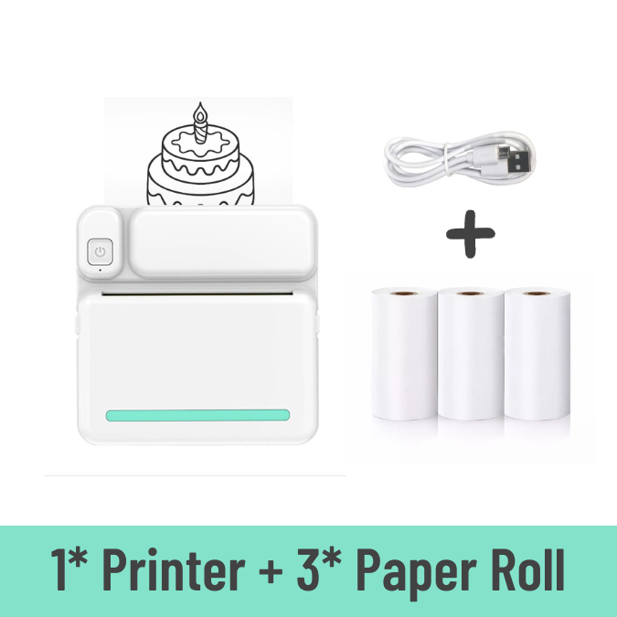 Mini Printer 58mm Portable Label Printer Bluetooth Printer for Study Notes, To-Do-Lists, Journal Printing, Label Printing, Nadra-C19