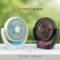 JYSUPER JY-2523 AC/DC Rechargeable 3600mAh Lithium Battery Four Step Wind Modes Portable Desk Fan. 