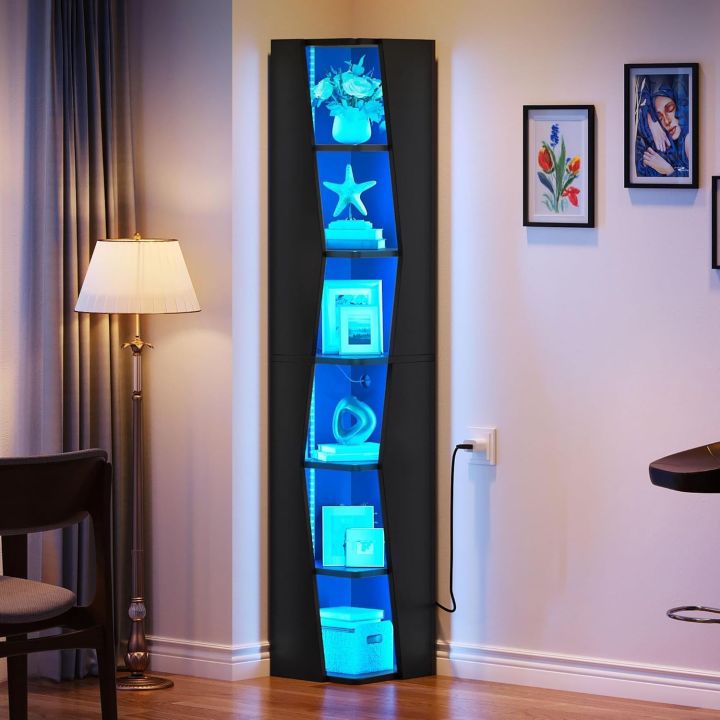 Furnisha%20Craft%206%20Tier%20Corner%20Shelf%20with%20LED%20Light%20Modern%20Display%20Shelves%20Free%20Standing%20Shelving%20Unit%20with%20Storage%20for%20Bedroom,%20Living%20Room,%20Home%20Office,%2072/12%20-%20Image%204