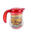 Handy Oil Jar 450ml Plastic , Plastic Ruby Oil Jar 450 ML - Transparent. 