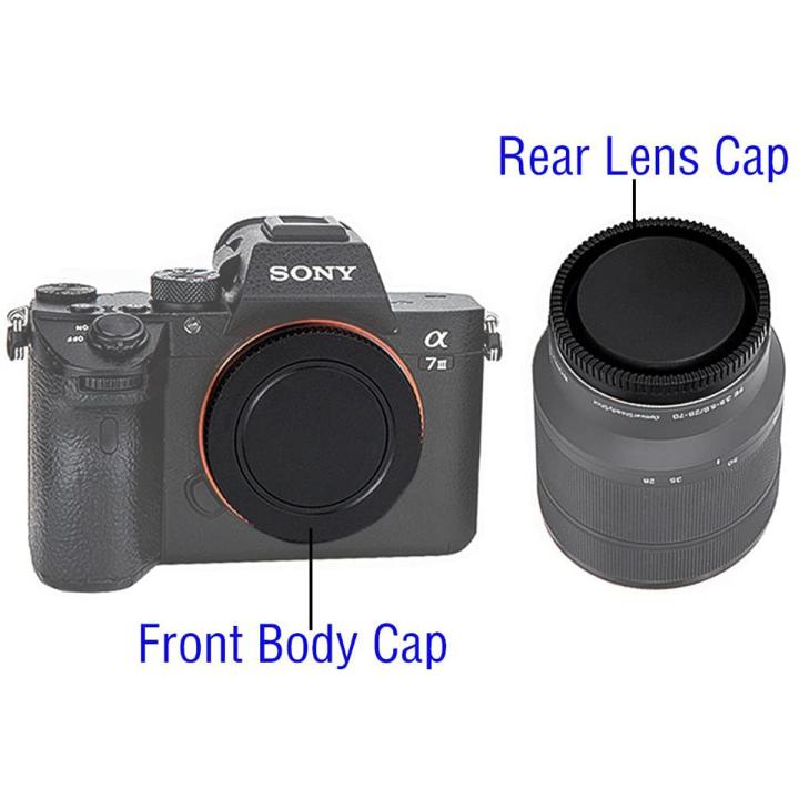 E-Mount Body Cap and Rear Lens Cap Cover Kit for Sony