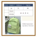 Simple Casual Backpack for Women, Travel Schoolbag, College Student Laptop Bag, Solid Color Nylon Design, Fits 46.6cm Laptop. 