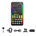 I9 Voice Changer Full Kit Multiple Audio Effect Bluetooth Live Sound Cards Ultra-Thin Portable Live Sound Card Mic Tool.