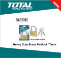 TOTAL Brass Padlock 70mm (Heavy Duty) TLK32702.