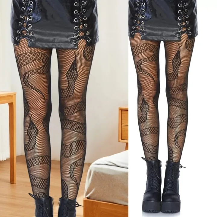 Patterned%20Fishnet%20Stockings%20Leggings,High%20Waist%20Tights%20Stockings%20for%20Women,Fishnets%20Thigh%20High%20Stockings%20Pantyhose%20-%20Image%202